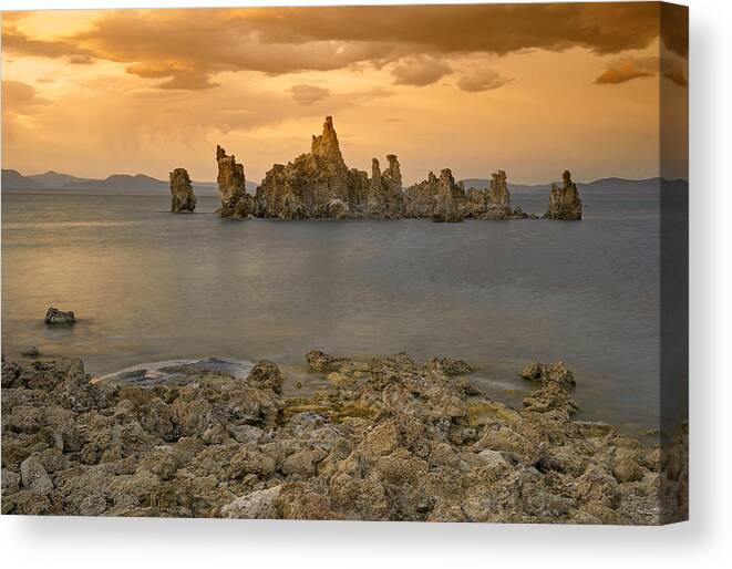 California Canvas Print featuring the photograph Mono Lake sunset by Gordon Ripley