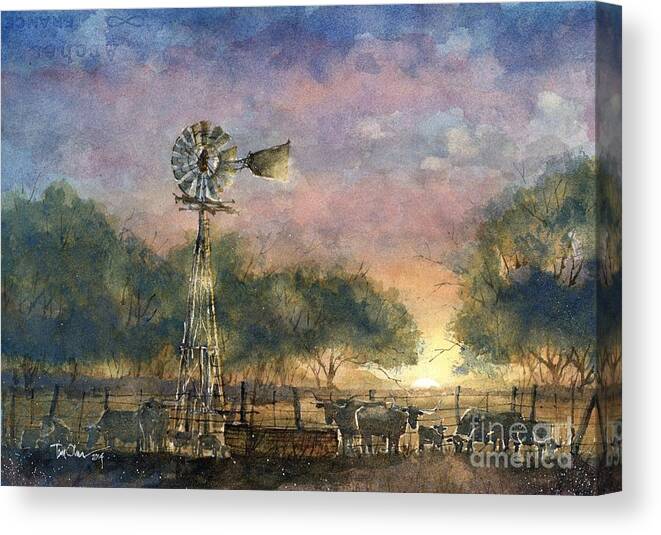  Canvas Print featuring the painting Morning Light by Tim Oliver