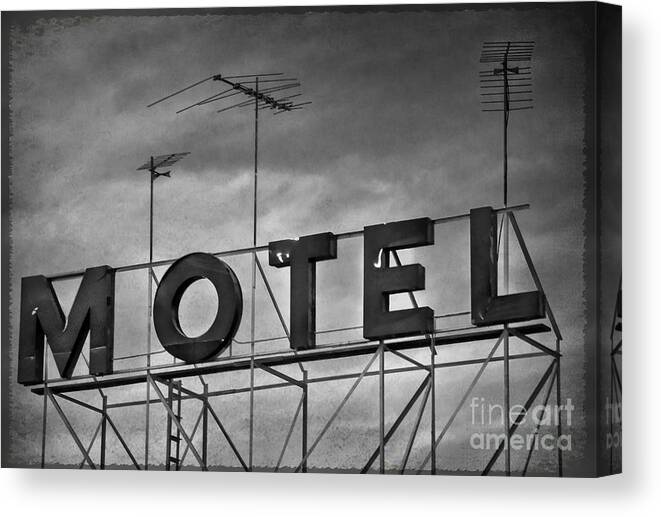 Motel Canvas Print featuring the photograph Motel by Debra Fedchin