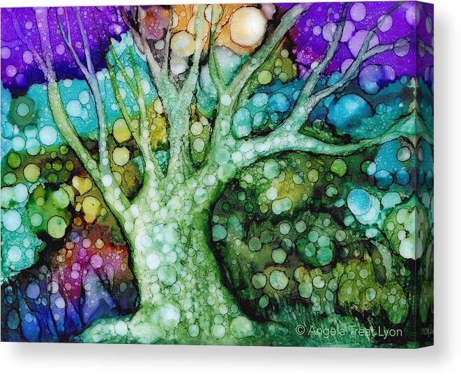 Tropical Canvas Print featuring the painting Mother Tree by Angela Treat Lyon