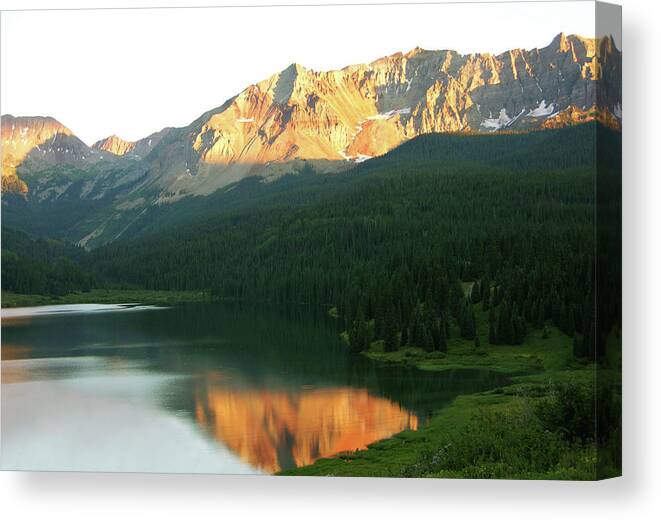 Mountain Canvas Print featuring the photograph Mountain Lake by James Knight