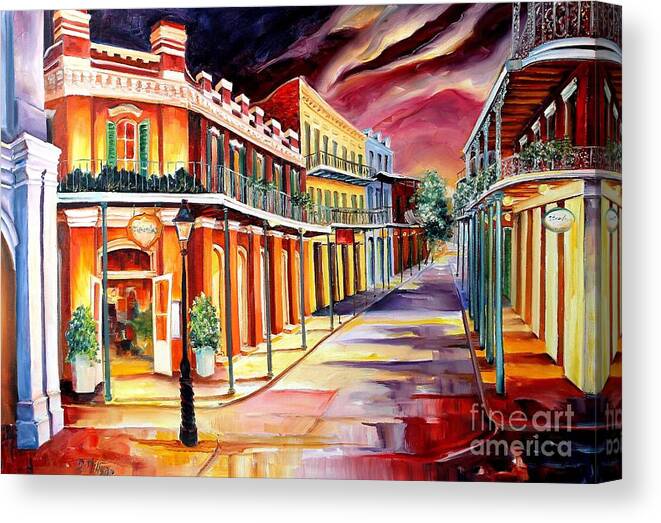 New Orleans Canvas Print featuring the painting Muriel's in the French Quarter by Diane Millsap