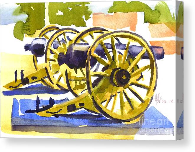 New Cannon Canvas Print featuring the painting New Cannon by Kip DeVore