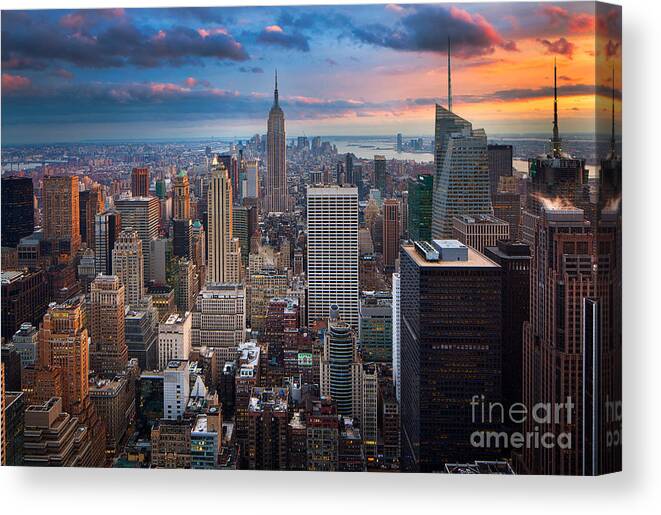 America Canvas Print featuring the photograph New York New York by Inge Johnsson