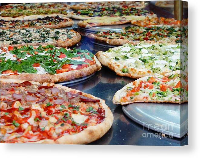 Pizza Canvas Print featuring the photograph New York Pizza by Lilliana Mendez