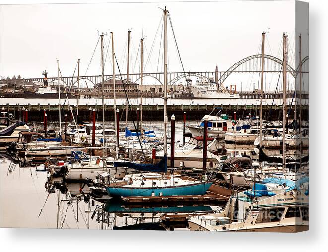 Marina Canvas Print featuring the photograph Newport Oregon by Margaret Hood