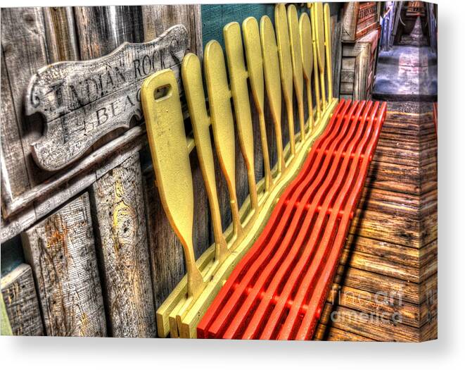 Bench Canvas Print featuring the photograph Oar What by Debbi Granruth