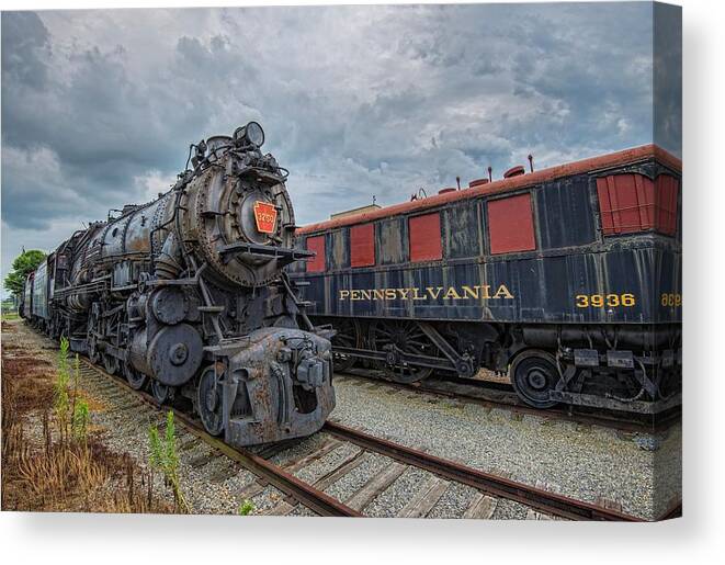 Train Canvas Print featuring the photograph Old Pennsylvania Steam train by Dave Sandt