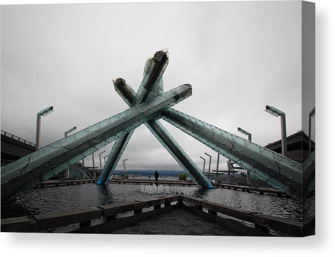 Olympics Canvas Print featuring the photograph Olympic Cauldron by John Schneider