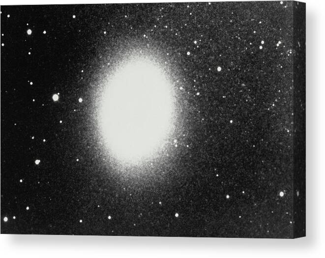 Ngc 221 Canvas Print featuring the photograph Optical Photo Of Dwarf Elliptical Galaxy M32 by Noao/science Photo Library
