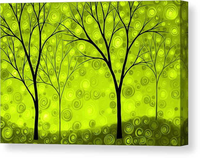 Original Abstract Tree Landscape Painting  Stained Glass Tree #2 Acrylic  Print by Amy Giacomelli - Fine Art America