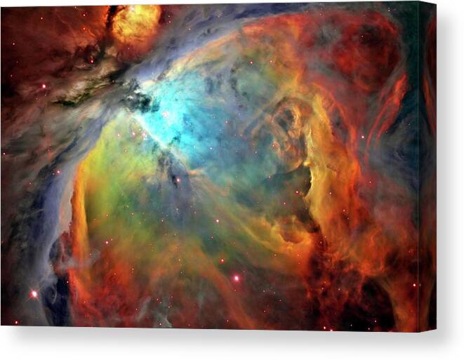 M42 Canvas Print featuring the photograph Orion Nebula (m42) by Russell Croman/science Photo Library