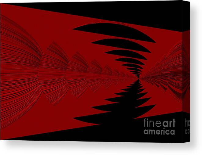 Art Canvas Print featuring the photograph Red and Black Design #1 by Oksana Semenchenko