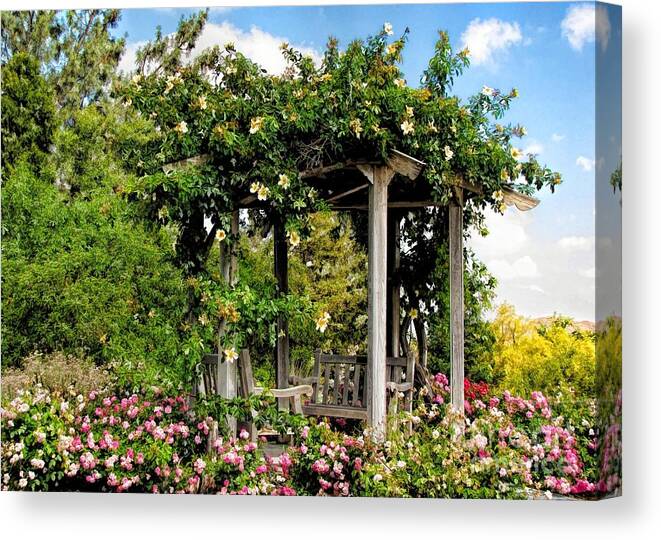 Painterly Canvas Print featuring the photograph Painted Springtime by Peggy Hughes
