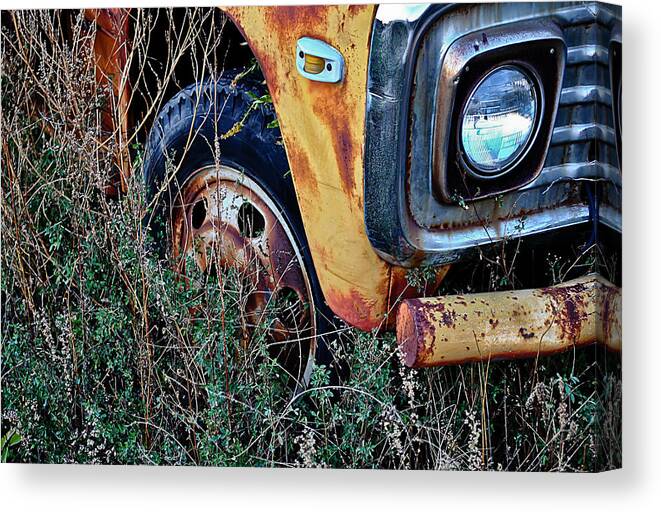 Parked Fuel Oil Truck Canvas Print featuring the photograph Parked Fuel Oil Truck by Greg Jackson