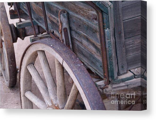 Wagon Canvas Print featuring the photograph Past Lives by Linda Shafer