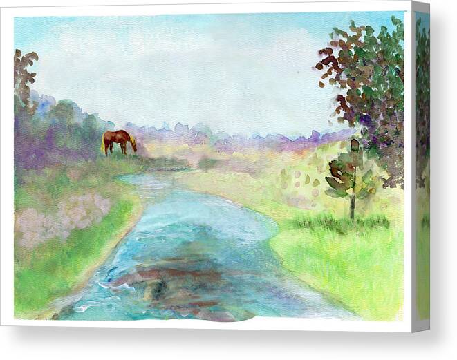 C Sitton Painting Paintings Canvas Print featuring the painting Peaceful Day by C Sitton