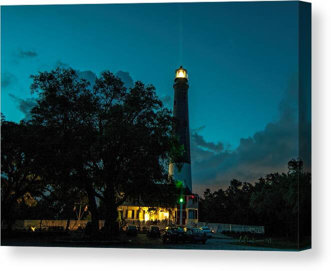 Pensacola Lighthouse Canvas Print featuring the photograph Pensacola Lighthouse by Dorothy Cunningham