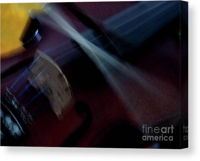 Violin Canvas Print featuring the photograph Phoebe's Violin by Linda Shafer