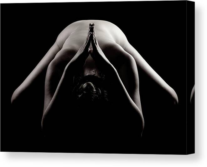 Fine Art Nude Canvas Print featuring the photograph Plati by Paul Ikones