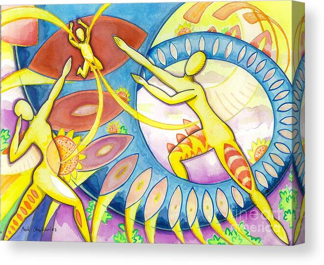 Dance Canvas Print featuring the painting Power of the Dance - Family by Mark Stankiewicz