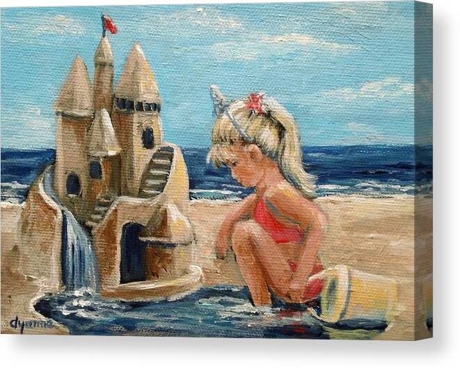 Little Girl Canvas Print featuring the painting Princess by Dyanne Parker