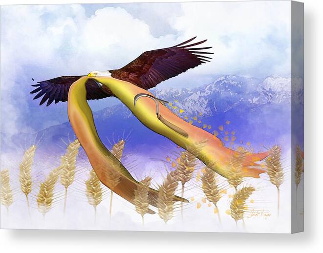Prophetic Harvester Canvas Print featuring the digital art Prophetic Harvester by Jennifer Page