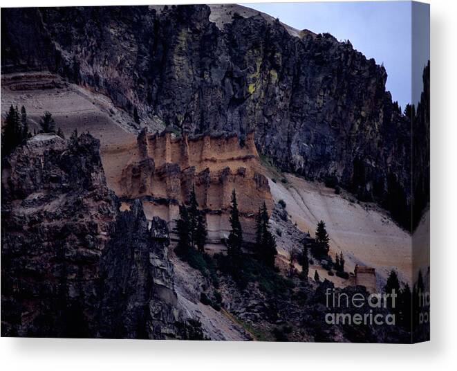 Pumice Castle Canvas Print featuring the photograph Pumice Castle I by Sharon Elliott