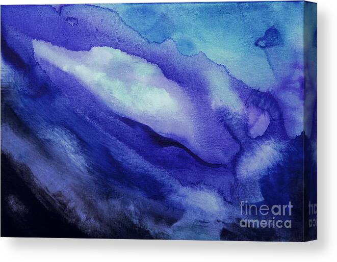 Abstract Art Canvas Print featuring the painting Purple Hues by Shiela Gosselin