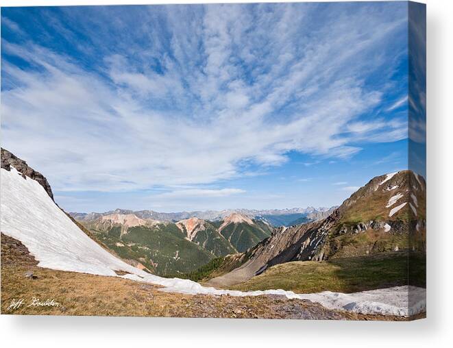 Barren Canvas Print featuring the photograph Red Mountain from Columbine Lake Pass by Jeff Goulden