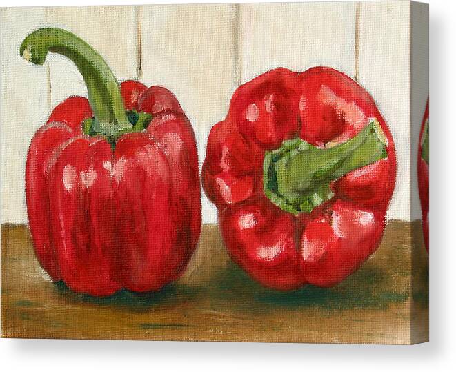 Food Canvas Print featuring the painting Red Pepper by Sarah Lynch