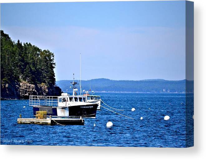 Remington Canvas Print featuring the photograph Remington Lobster Boat by Tara Potts