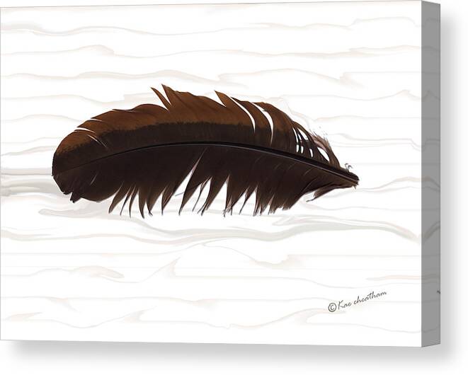 Feather Canvas Print featuring the digital art Remnant by Kae Cheatham
