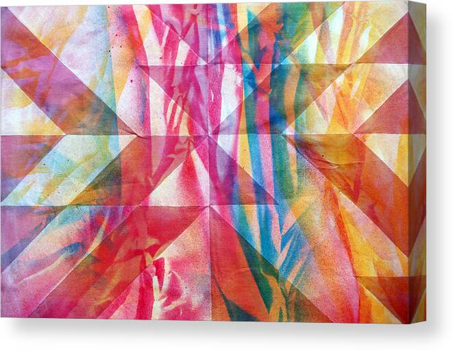 Abstract Canvas Print featuring the painting Rhythm and Flow by Lynn Hansen