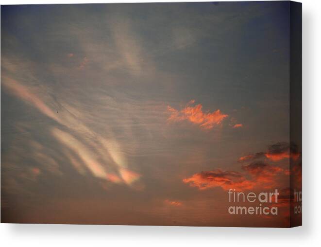 Sky Canvas Print featuring the photograph Romantic sky #1 by Kiran Joshi
