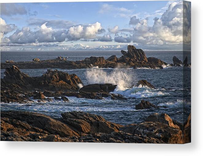 Landscape Canvas Print featuring the photograph Rough Breton Shore by Joachim G Pinkawa