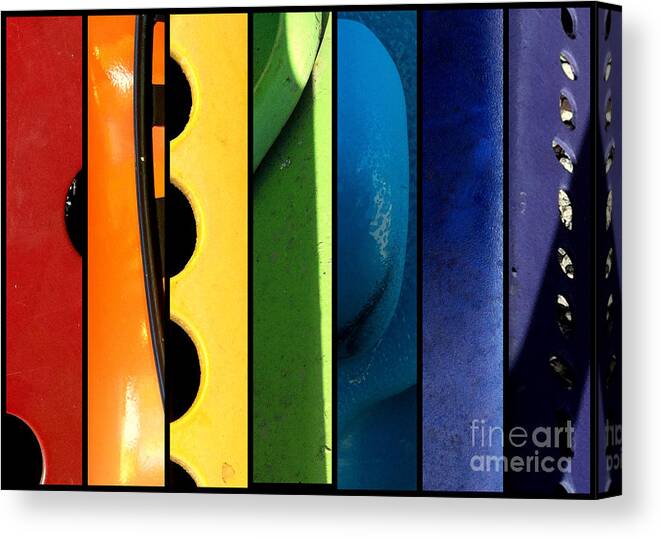 Compilation Canvas Print featuring the photograph Roy G Biv by Marlene Burns