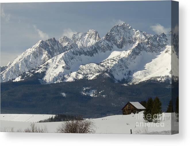 Nature Canvas Print featuring the photograph Sawtooth Mountains by William H. Mullins