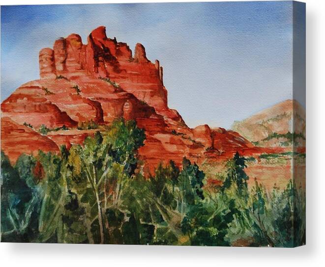 Arizona Canvas Print featuring the painting Sedona Arizona by Marilyn Clement