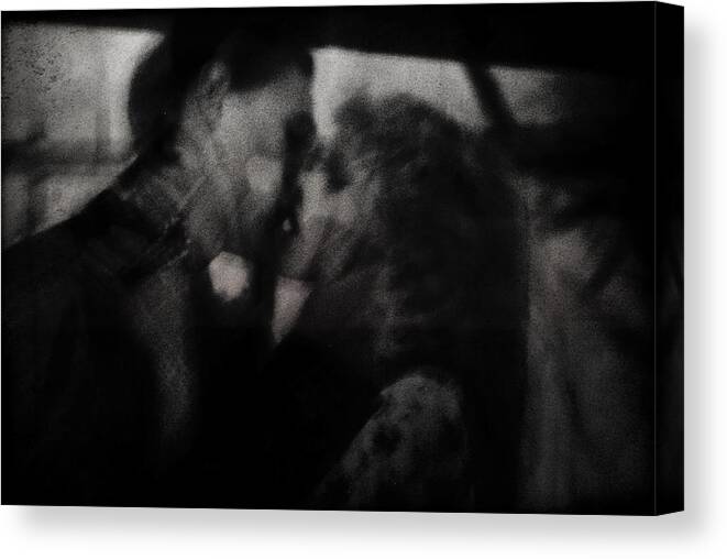 Passion Canvas Print featuring the photograph Shadows ( The Kiss ) by Dalibor Davidovic