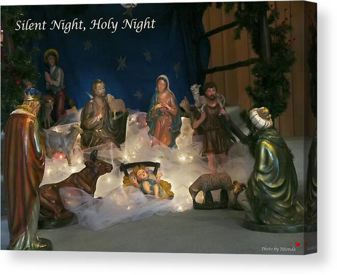 Christmas Canvas Print featuring the photograph Silent Night Holy Night by Rhonda McDougall