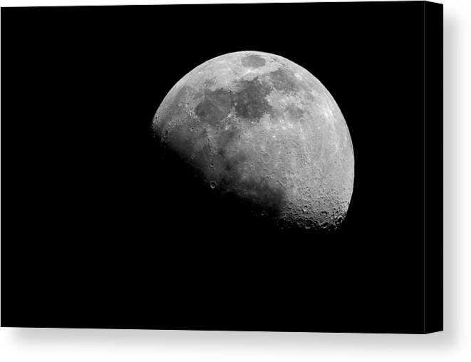 Night Canvas Print featuring the photograph Silver Moon by AM FineArtPrints