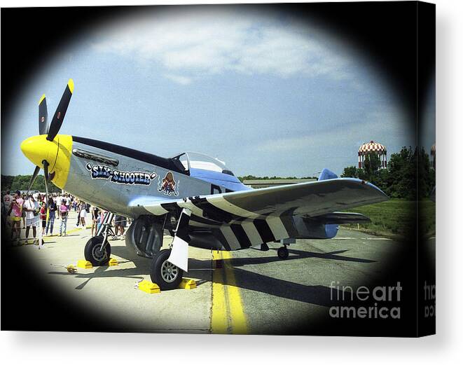 P-51d Canvas Print featuring the photograph Six Shooter Left View by Jon Munson II