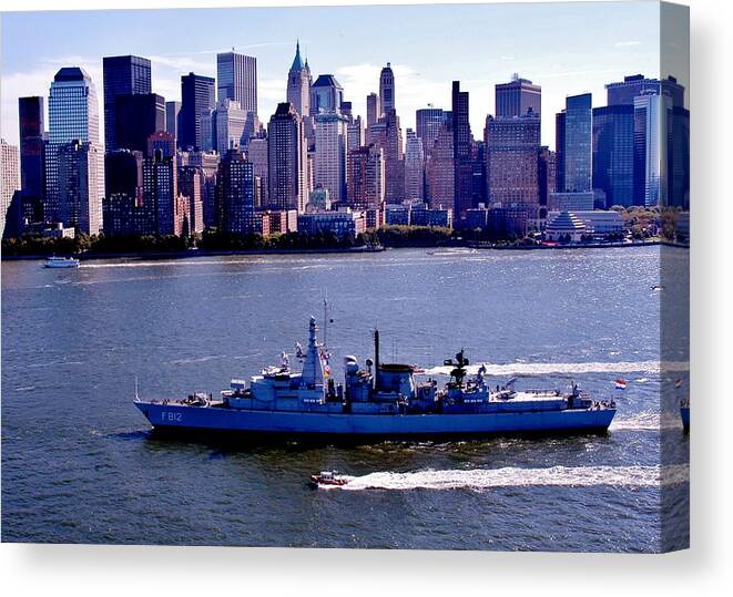 Nato Canvas Print featuring the photograph Skyline Steaming by Benjamin Yeager