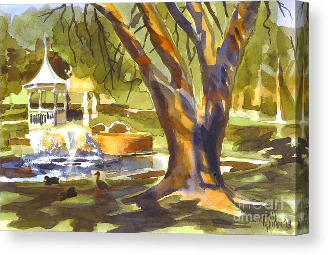 Sleepy Summers Morning Canvas Print featuring the painting Sleepy Summers Morning by Kip DeVore