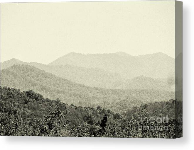 Smoky Mountain Range Canvas Print featuring the photograph Smoky Mountain Range by Anita Lewis