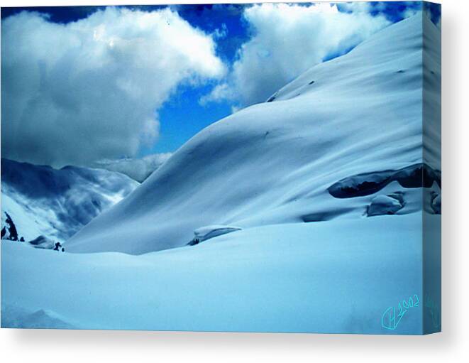 Colette Canvas Print featuring the photograph Snow Face in the Mountain by Colette V Hera Guggenheim