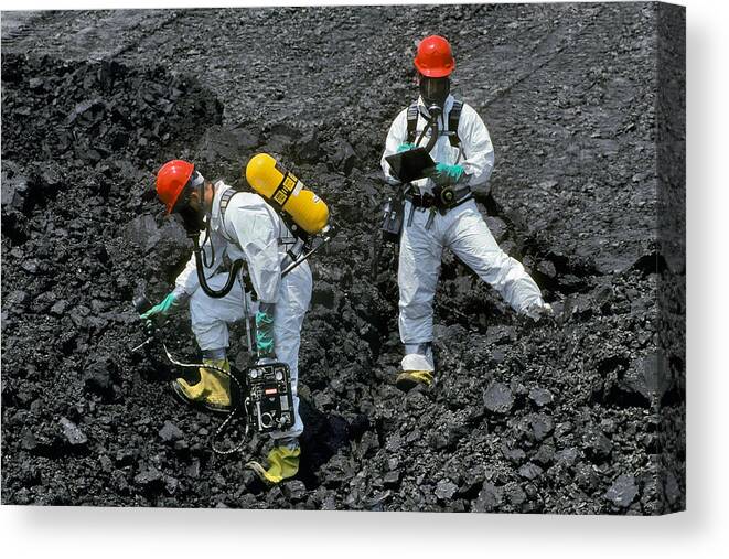 Chemical Residue Canvas Print featuring the photograph Soil Testing by E.r. Degginger
