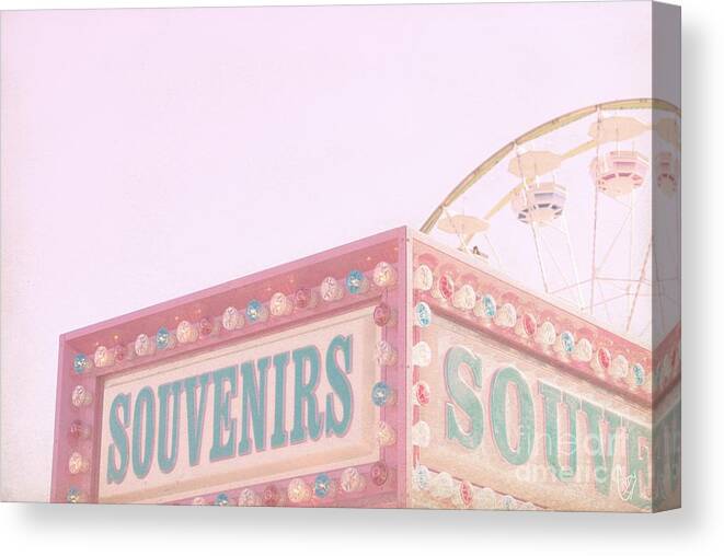 Pink Canvas Print featuring the photograph Souvenirs by Cindy Garber Iverson