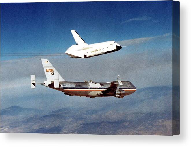 Enterprise Canvas Print featuring the photograph Space Shuttle Prototype Testing by Nasa